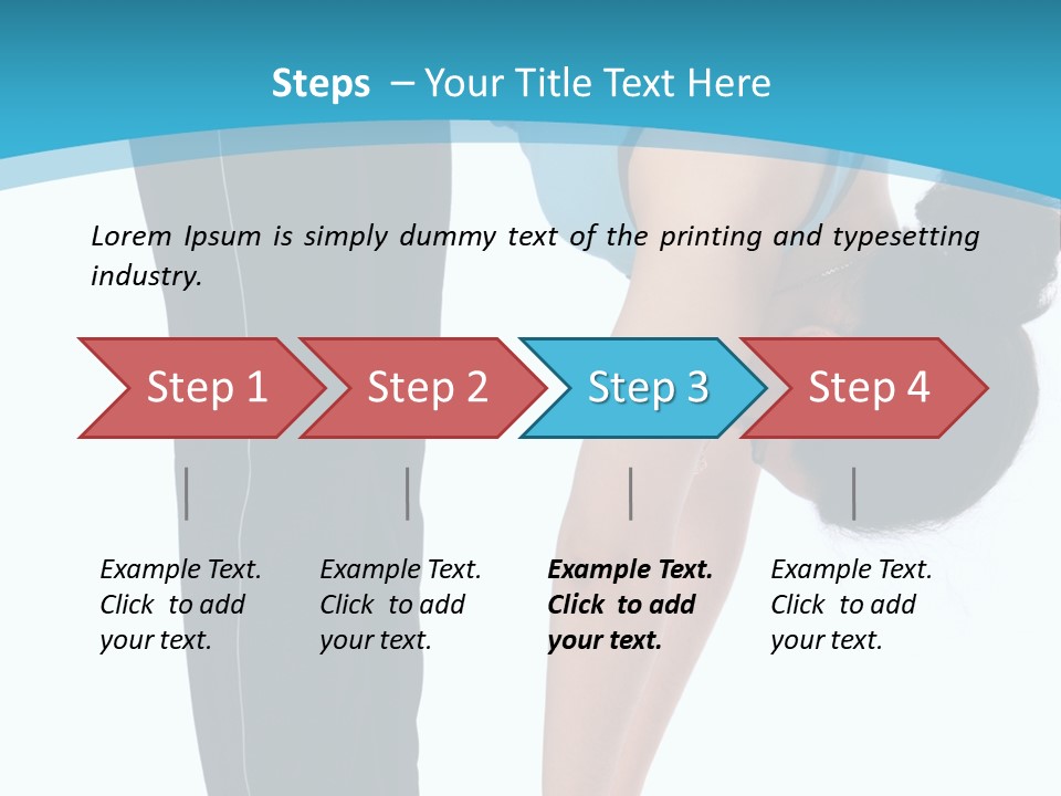 Brunet Sport Girl Bend Forward Isolated PowerPoint Template