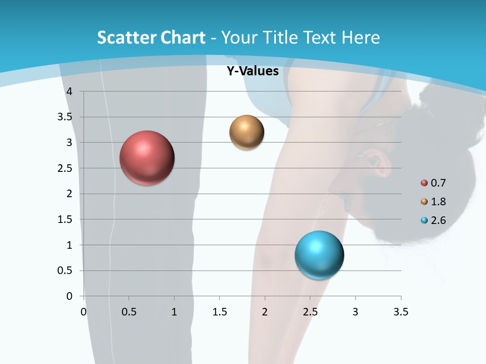 Brunet Sport Girl Bend Forward Isolated PowerPoint Template