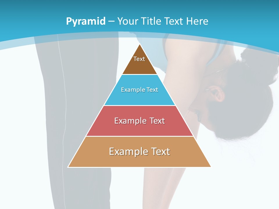 Brunet Sport Girl Bend Forward Isolated PowerPoint Template