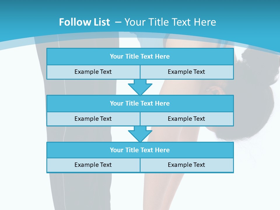 Brunet Sport Girl Bend Forward Isolated PowerPoint Template