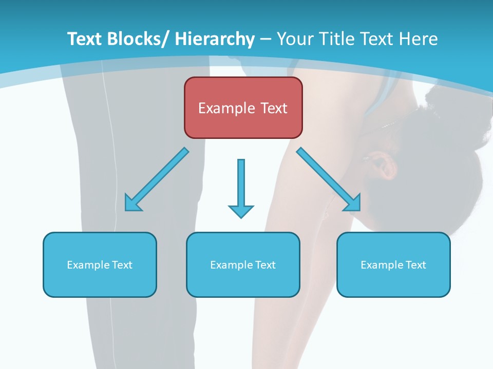 Brunet Sport Girl Bend Forward Isolated PowerPoint Template