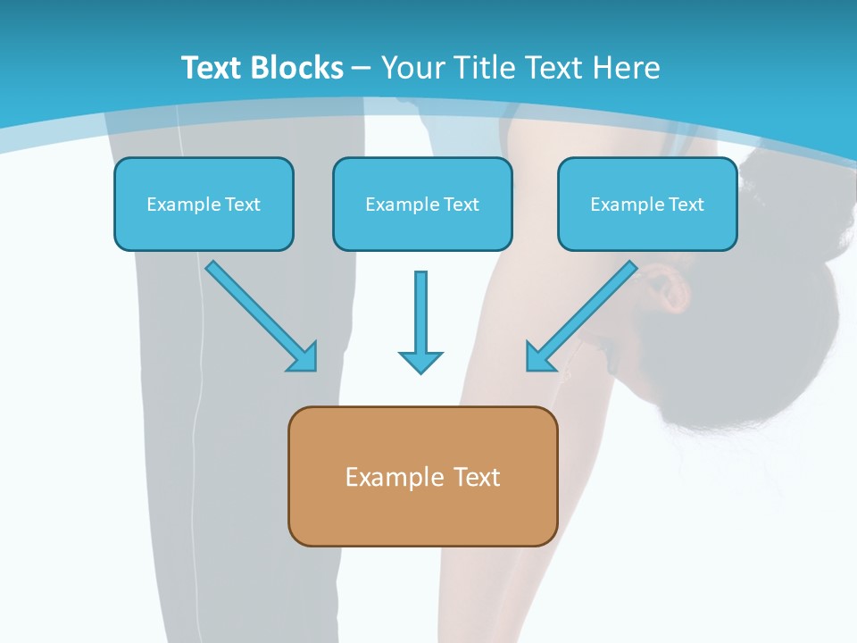 Brunet Sport Girl Bend Forward Isolated PowerPoint Template