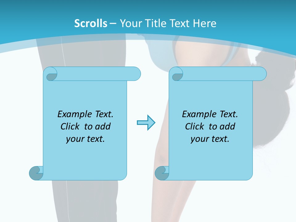 Brunet Sport Girl Bend Forward Isolated PowerPoint Template