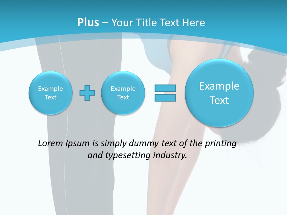 Brunet Sport Girl Bend Forward Isolated PowerPoint Template