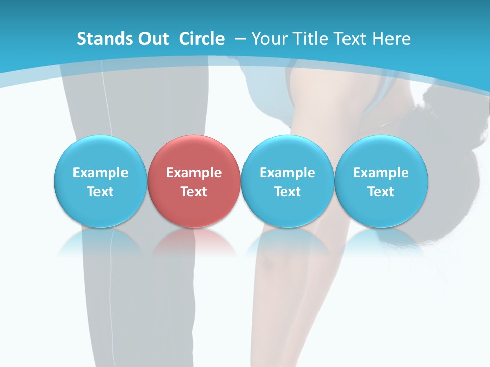 Brunet Sport Girl Bend Forward Isolated PowerPoint Template