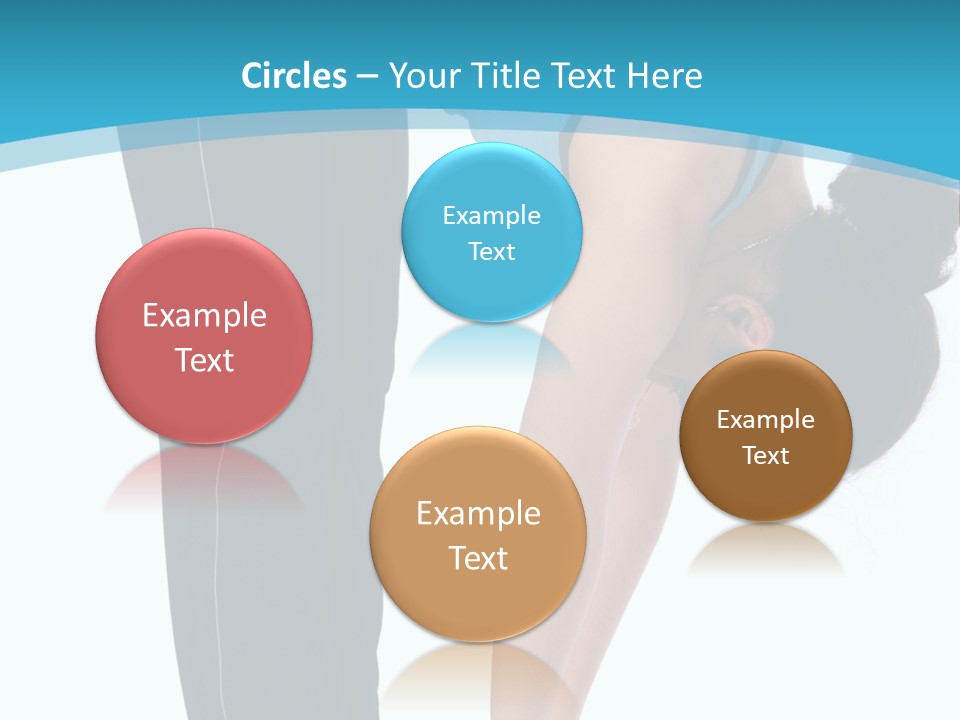 Brunet Sport Girl Bend Forward Isolated PowerPoint Template