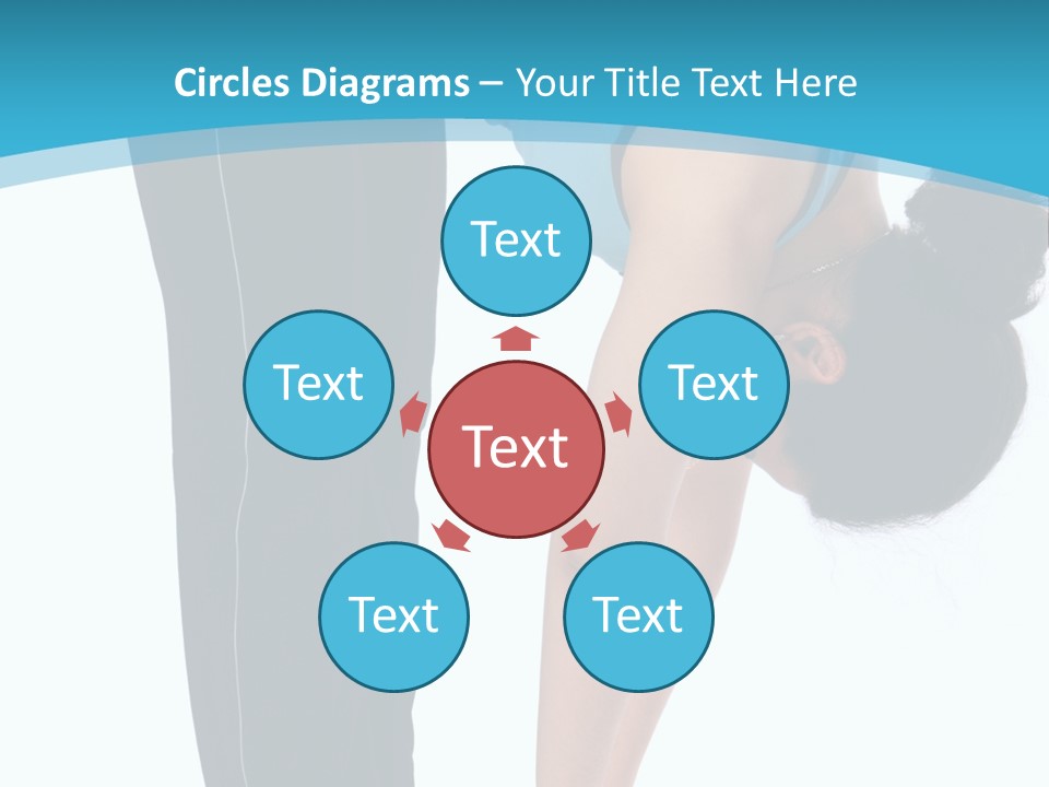 Brunet Sport Girl Bend Forward Isolated PowerPoint Template