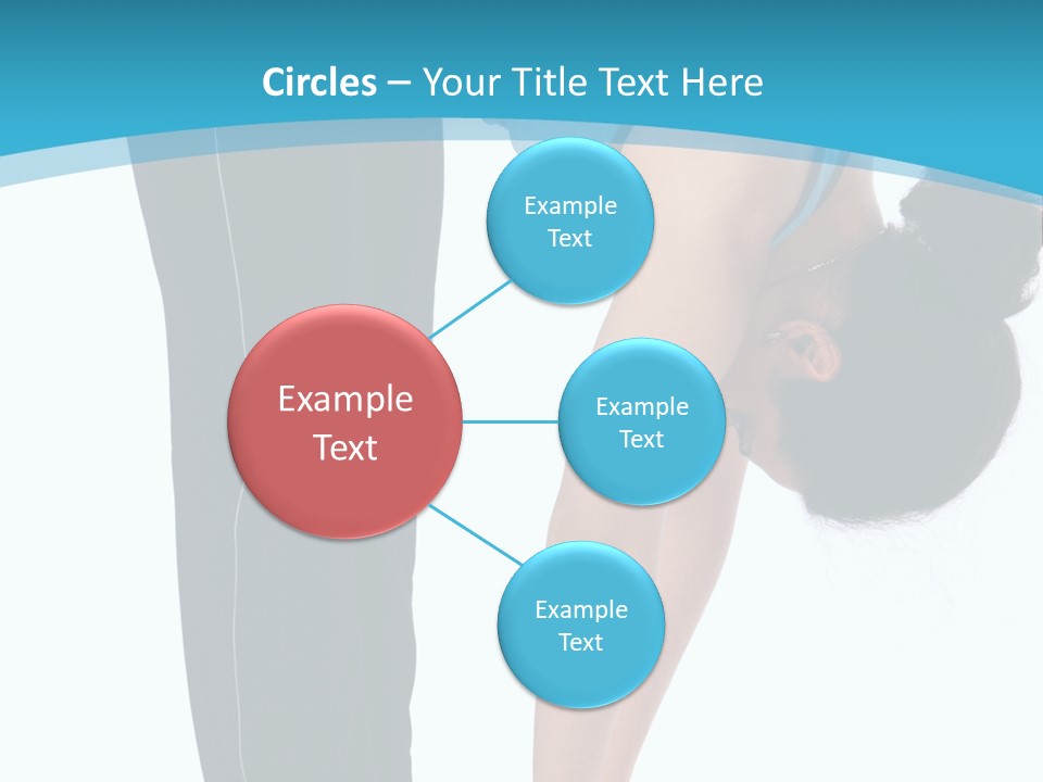 Brunet Sport Girl Bend Forward Isolated PowerPoint Template