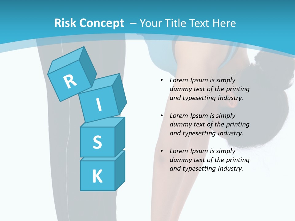 Brunet Sport Girl Bend Forward Isolated PowerPoint Template