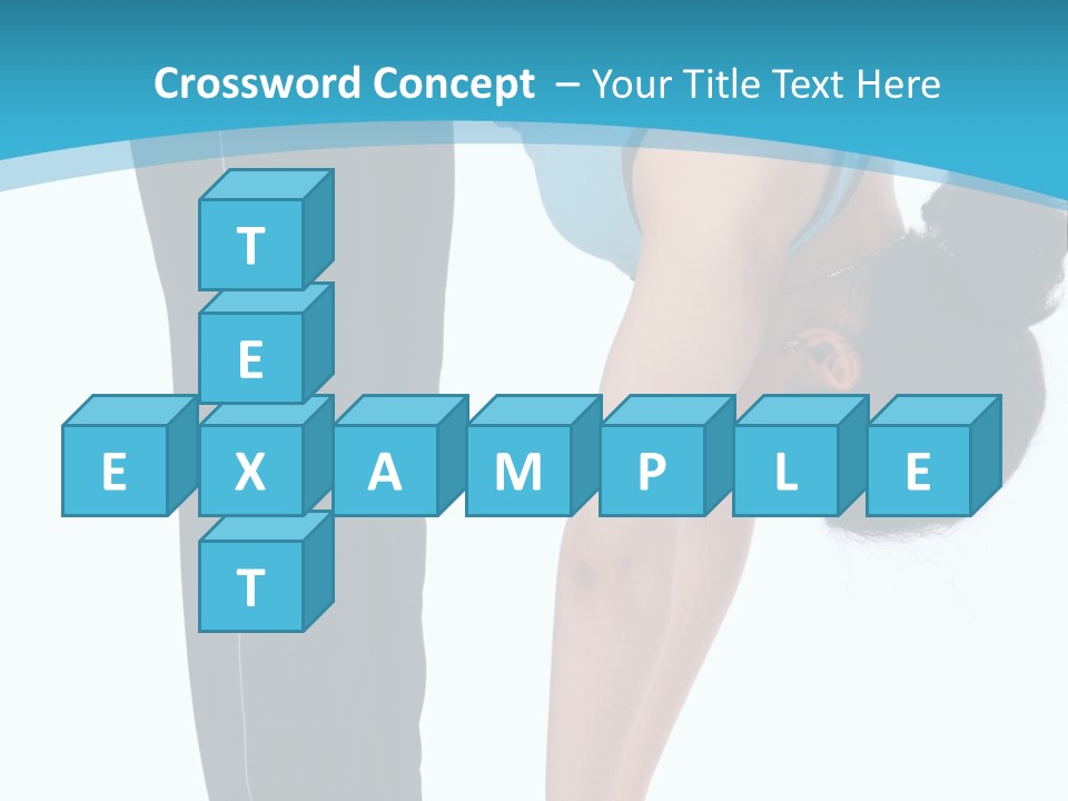 Brunet Sport Girl Bend Forward Isolated PowerPoint Template