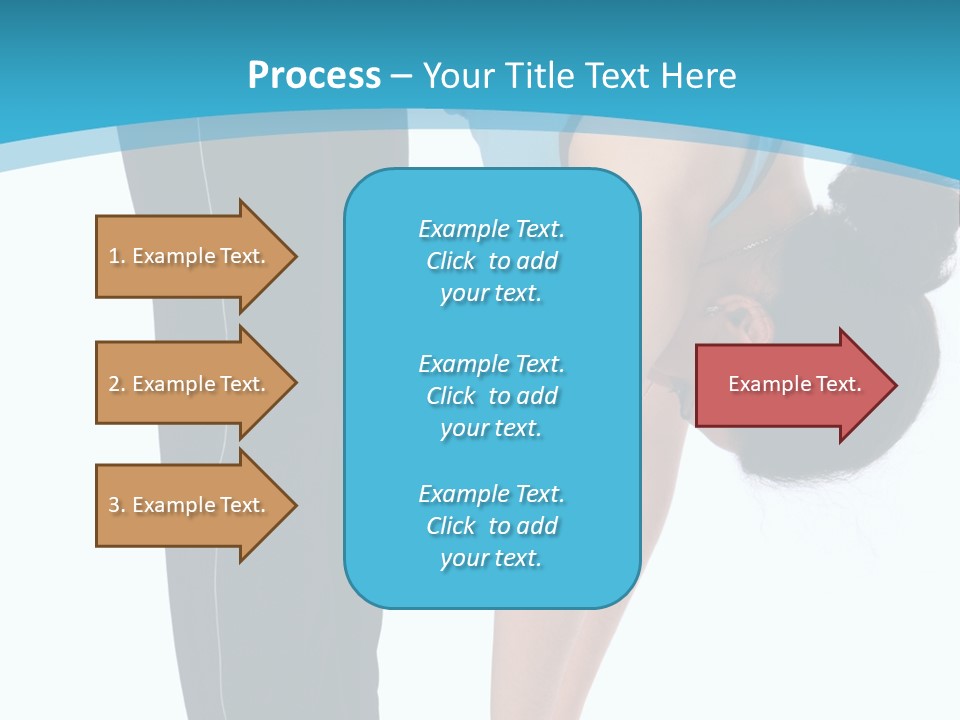 Brunet Sport Girl Bend Forward Isolated PowerPoint Template