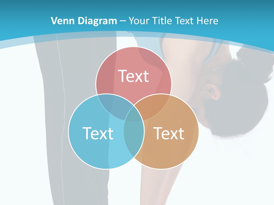 Brunet Sport Girl Bend Forward Isolated PowerPoint Template