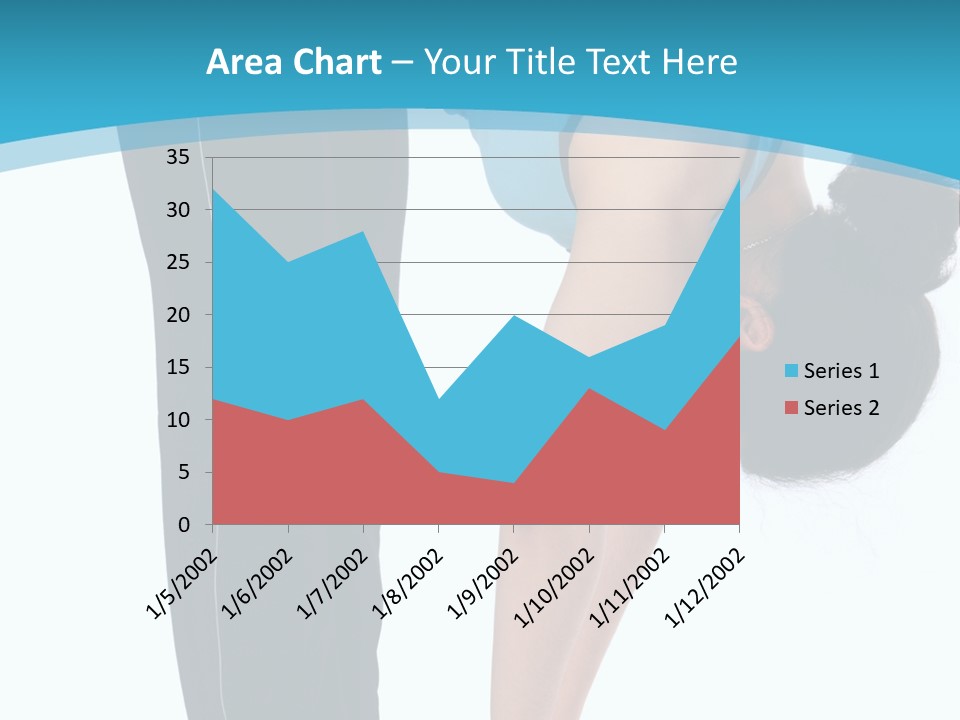 Brunet Sport Girl Bend Forward Isolated PowerPoint Template