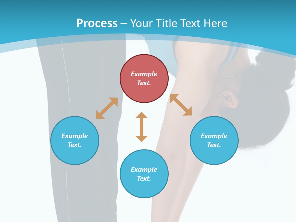 Brunet Sport Girl Bend Forward Isolated PowerPoint Template