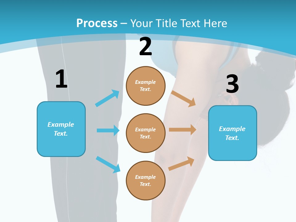 Brunet Sport Girl Bend Forward Isolated PowerPoint Template