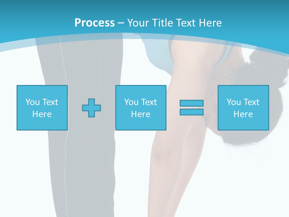 Brunet Sport Girl Bend Forward Isolated PowerPoint Template