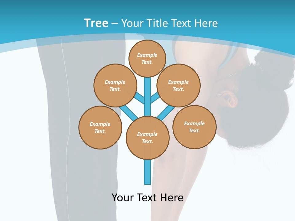 Brunet Sport Girl Bend Forward Isolated PowerPoint Template