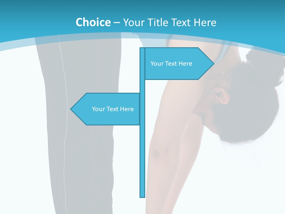 Brunet Sport Girl Bend Forward Isolated PowerPoint Template