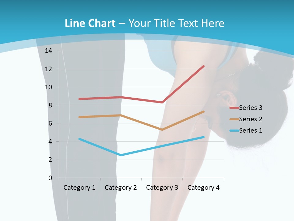 Brunet Sport Girl Bend Forward Isolated PowerPoint Template