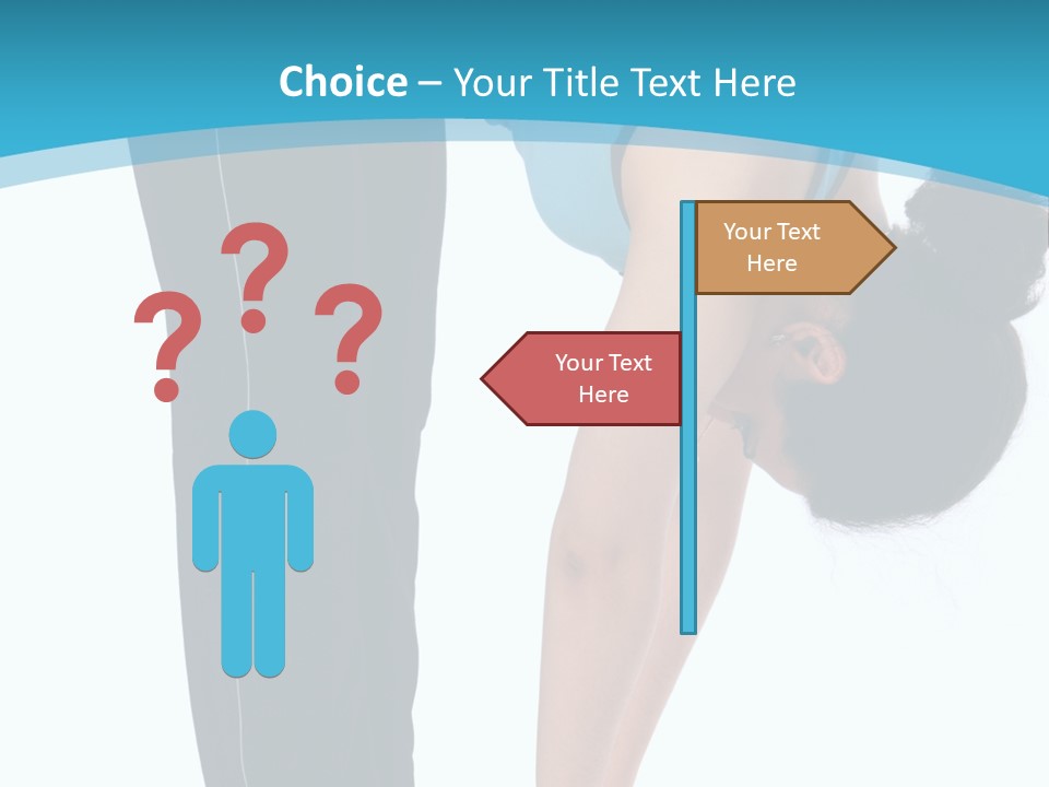 Brunet Sport Girl Bend Forward Isolated PowerPoint Template