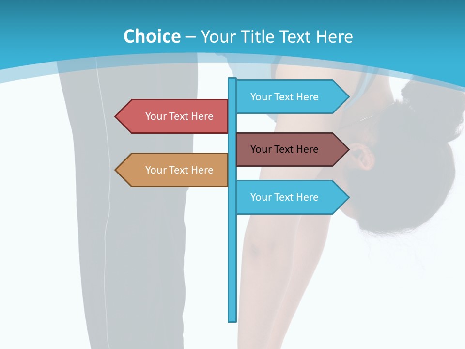 Brunet Sport Girl Bend Forward Isolated PowerPoint Template