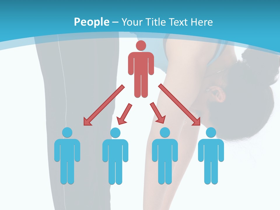 Brunet Sport Girl Bend Forward Isolated PowerPoint Template