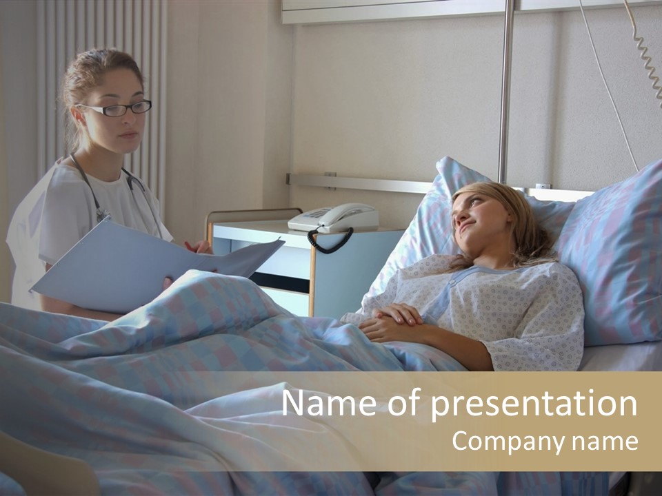 Doctor And Patient In Hospital PowerPoint Template