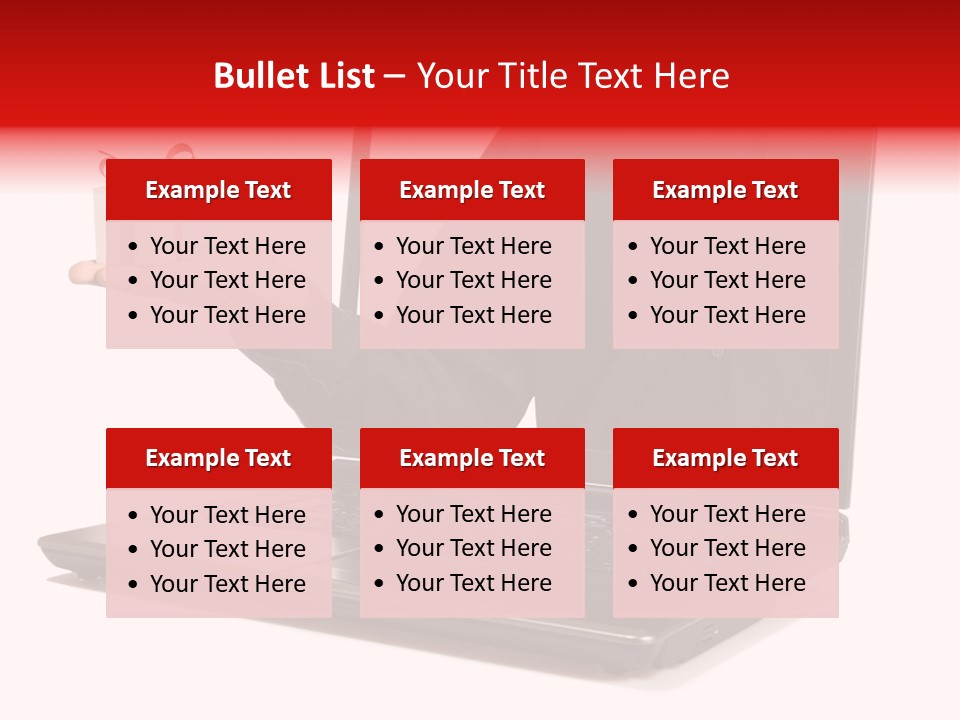 A Person Holding A Present In Front Of A Laptop PowerPoint Template