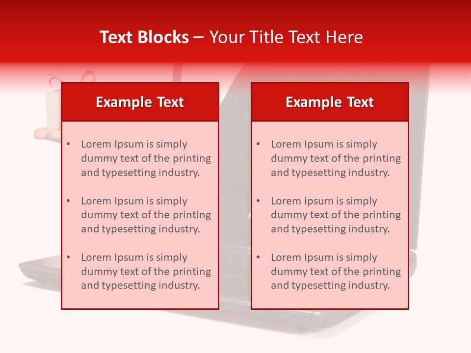 A Person Holding A Present In Front Of A Laptop PowerPoint Template