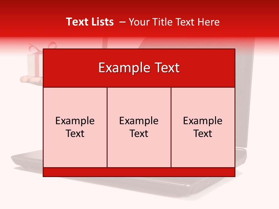 A Person Holding A Present In Front Of A Laptop PowerPoint Template