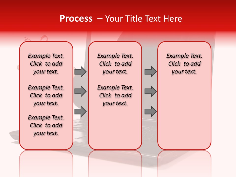 A Person Holding A Present In Front Of A Laptop PowerPoint Template