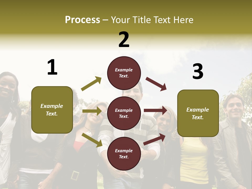 Happy Friends Smiling Outdoors In A Park - Diversity PowerPoint Template