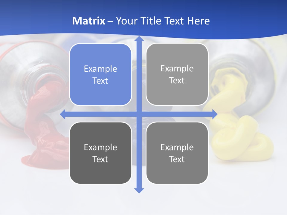 Colorful Paints Squeezed From Tubes PowerPoint Template