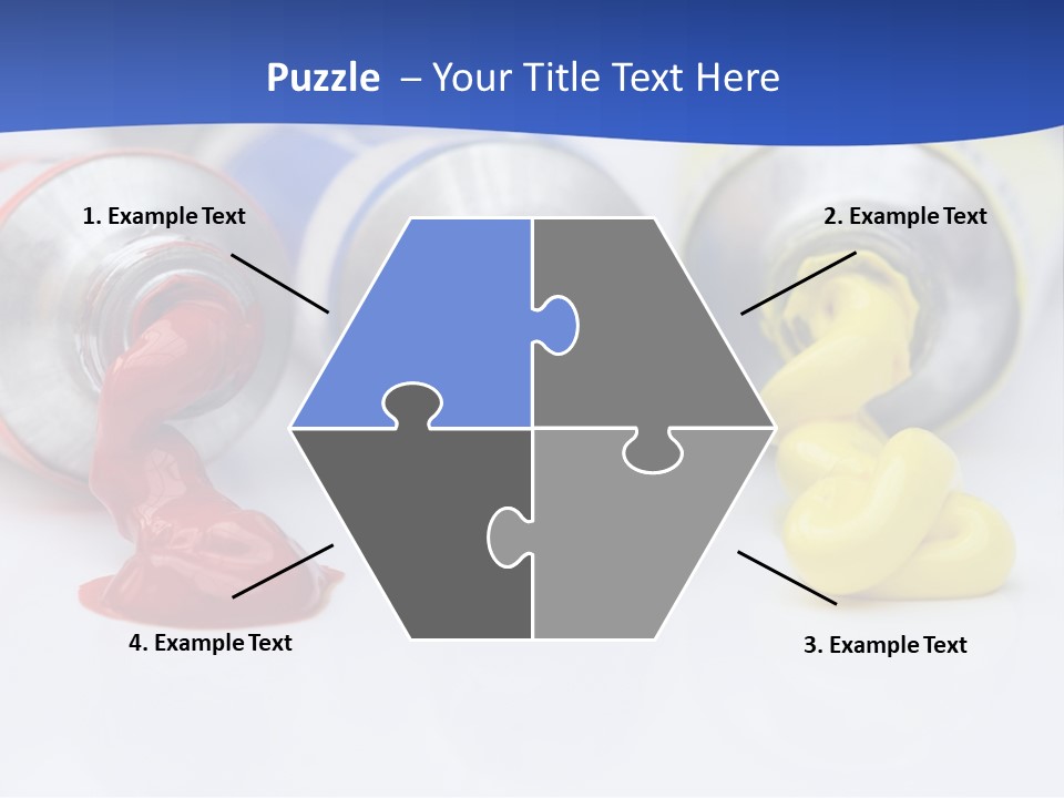 Colorful Paints Squeezed From Tubes PowerPoint Template