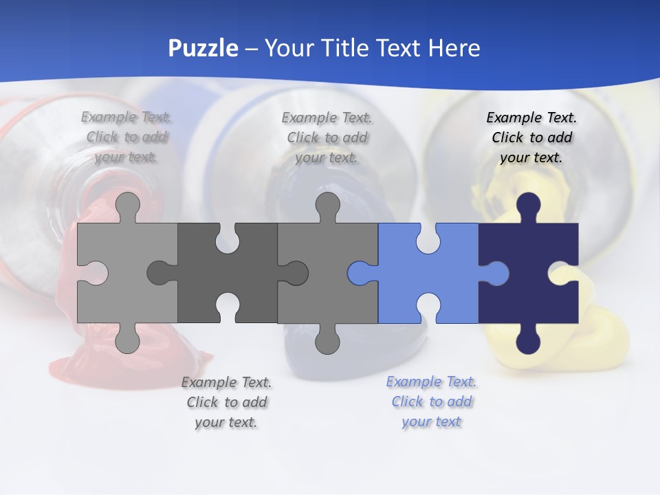 Colorful Paints Squeezed From Tubes PowerPoint Template