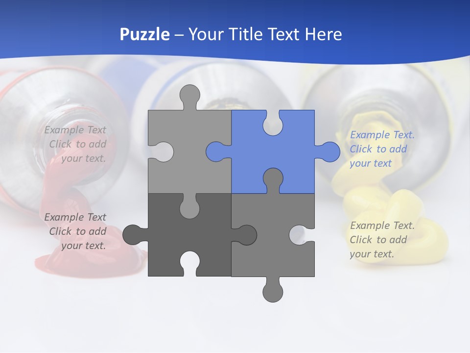 Colorful Paints Squeezed From Tubes PowerPoint Template