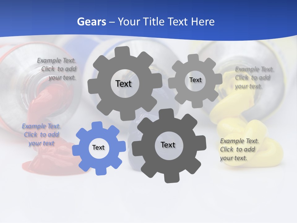 Colorful Paints Squeezed From Tubes PowerPoint Template