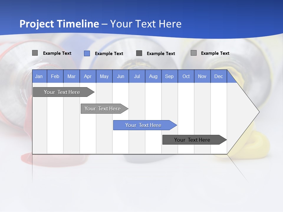 Colorful Paints Squeezed From Tubes PowerPoint Template