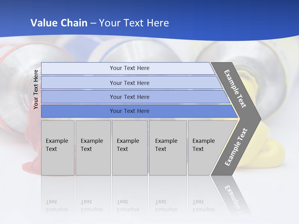 Colorful Paints Squeezed From Tubes PowerPoint Template
