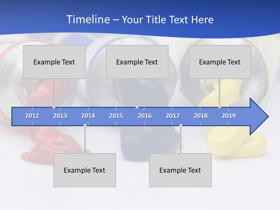 Colorful Paints Squeezed From Tubes PowerPoint Template