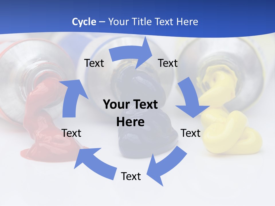 Colorful Paints Squeezed From Tubes PowerPoint Template