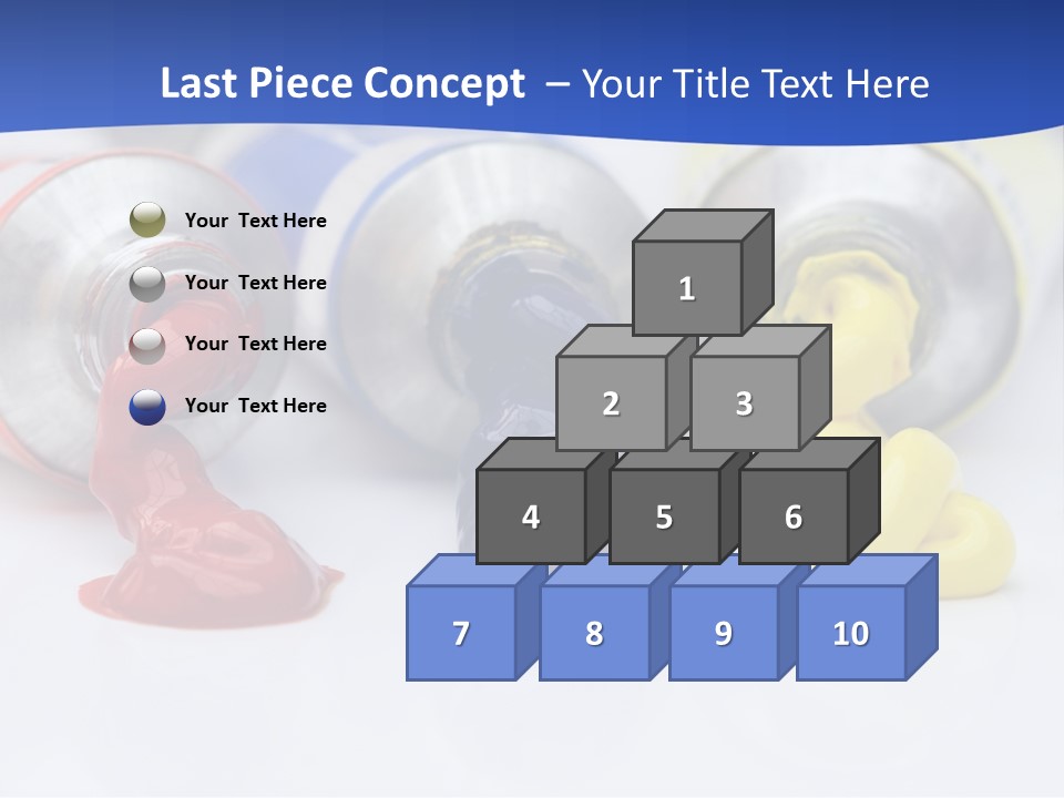 Colorful Paints Squeezed From Tubes PowerPoint Template