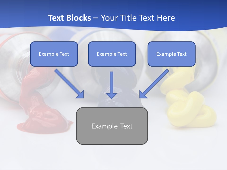 Colorful Paints Squeezed From Tubes PowerPoint Template
