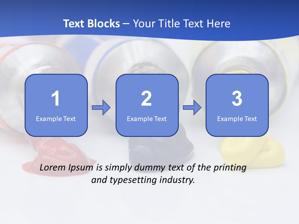 Colorful Paints Squeezed From Tubes PowerPoint Template