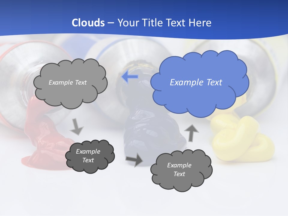 Colorful Paints Squeezed From Tubes PowerPoint Template