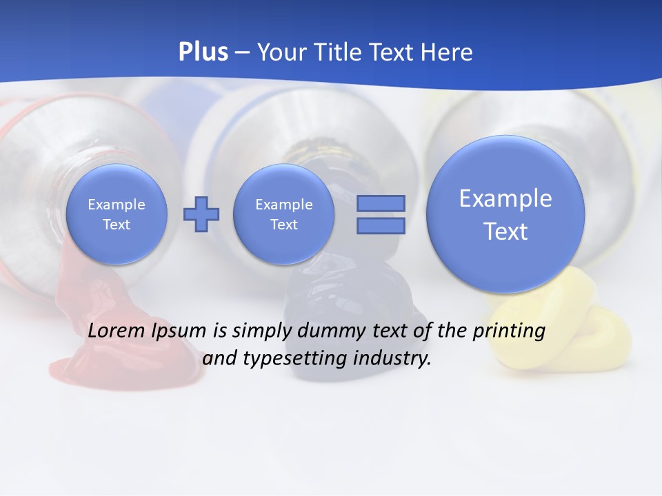 Colorful Paints Squeezed From Tubes PowerPoint Template