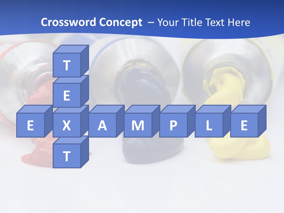 Colorful Paints Squeezed From Tubes PowerPoint Template