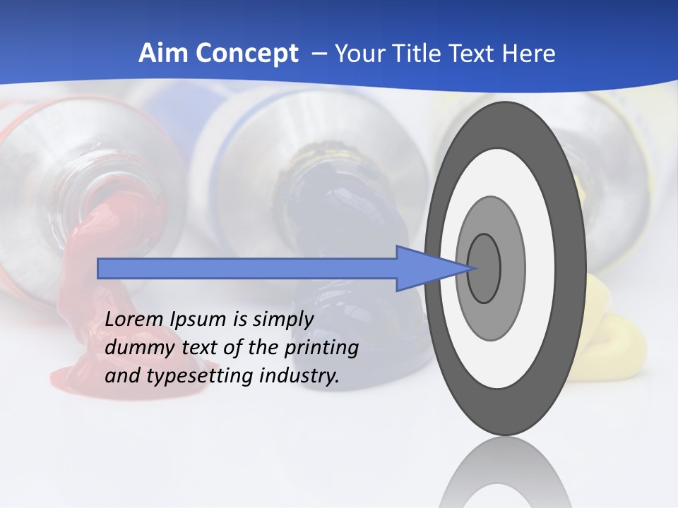 Colorful Paints Squeezed From Tubes PowerPoint Template