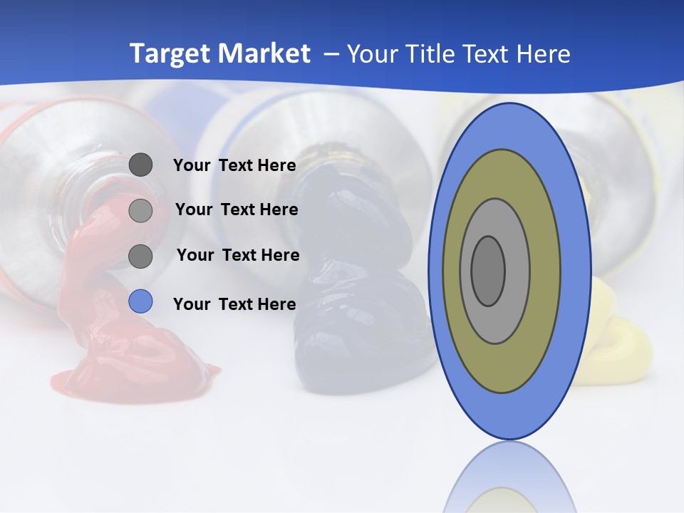 Colorful Paints Squeezed From Tubes PowerPoint Template