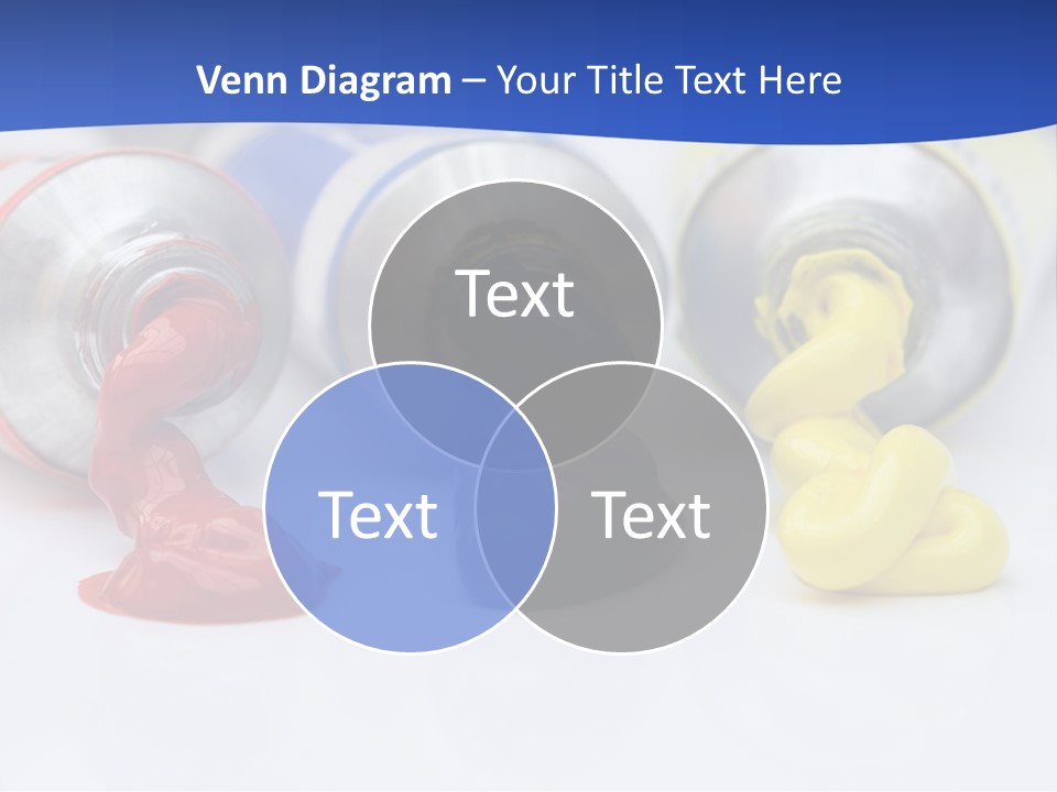 Colorful Paints Squeezed From Tubes PowerPoint Template